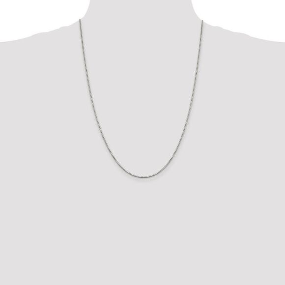 1.4mm, Sterling Silver, Solid Box Chain Necklace, 24 Inch - Picture 2 of 8